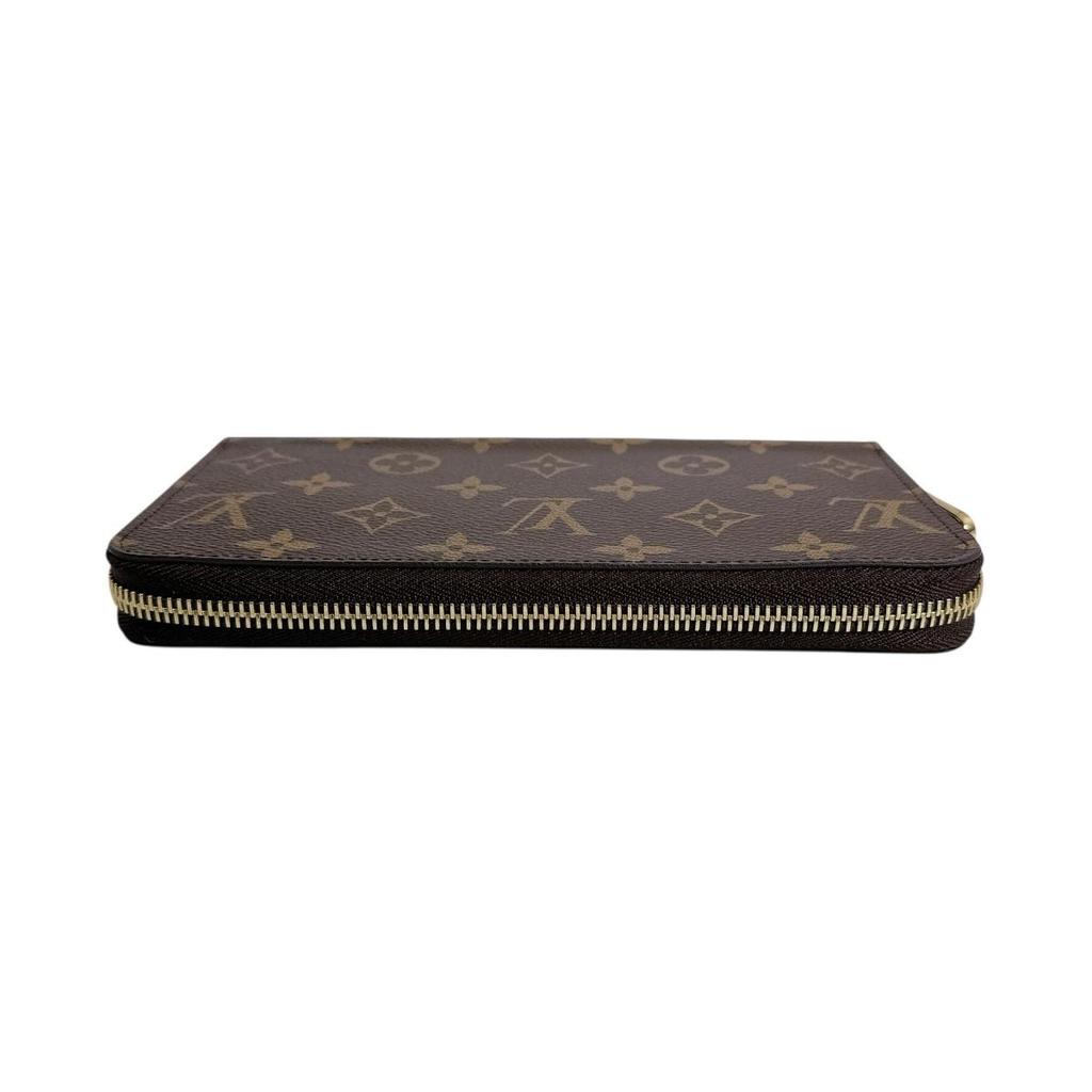 LOUIS VUITTON Monogram Zip Around Long Wallet purse Monogram canvas Brown M60017 Used