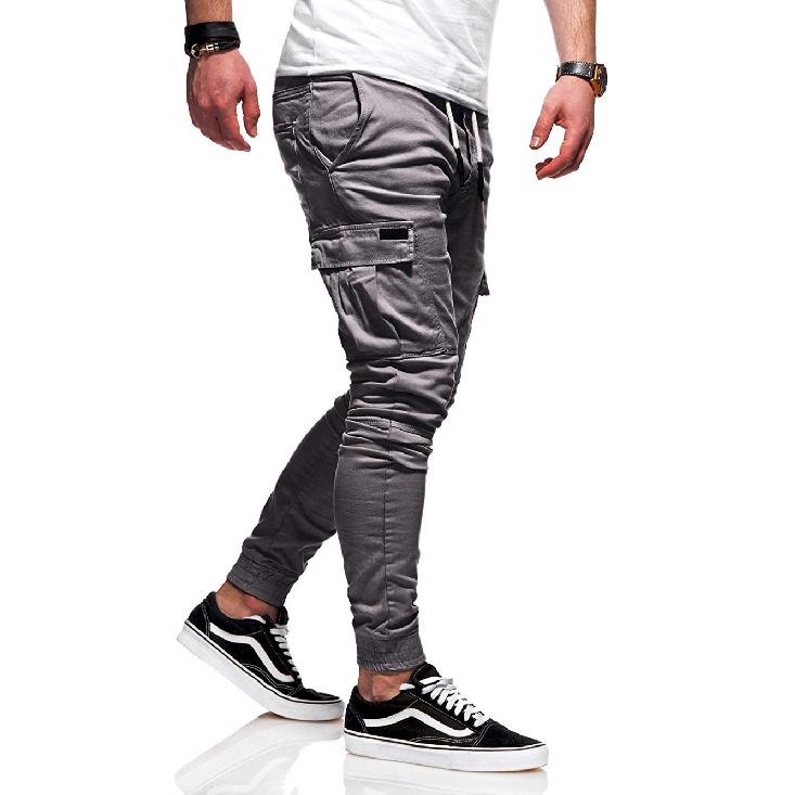 New Autumn And Winter Classic Three-Dimensional Patch Pocket Small Leg Pants With Elastic Drawstring For Sports Long Casual Pants Jogging Pants