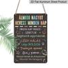 2D Flat Vintage Aluminium Sign | Rustic Farmhouse Style Wall Decor with Vibrant Text and Illustrations, Ideal for Home, Cafe, or As A Gift for