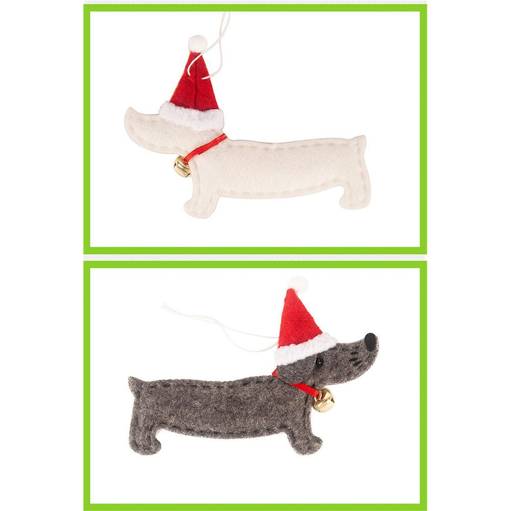 Přívěsek na Vánoční Stromeček, Roztomilý Přívěsek Jezevčíka, Nádherné detaily, Snadno se zavěsí, Není snadné Spadnout, Ozdobte Vánoce