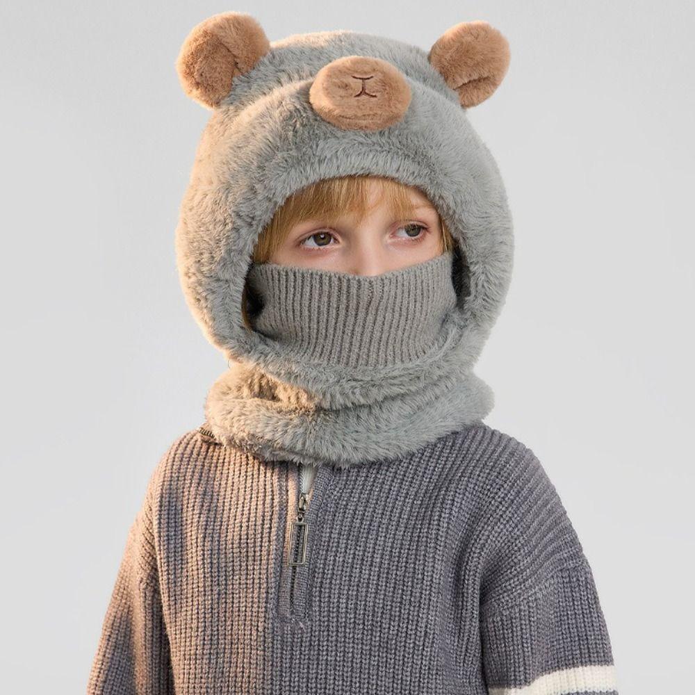 Winddichte Kinder-Sturmhaube Dicke Warme Warme Strickmütze Kinder Bärenmütze Kinder Outdoor