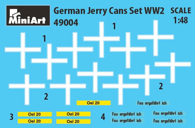 Miniart 1/48 WWII German Jerry Can Plastic Model MA49004