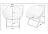 Large Folding Moon Chair Sofa for Adults