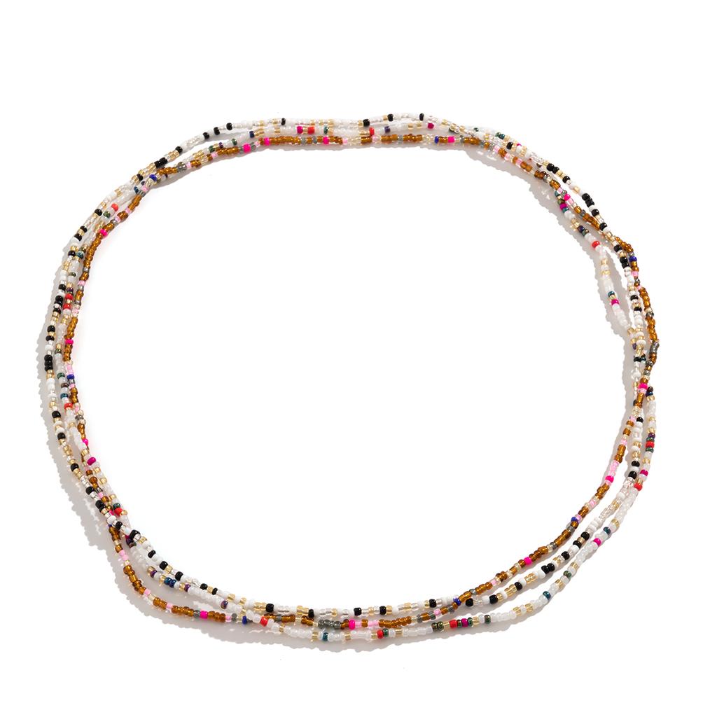 PuRui 3pcs/set Bohemia Seed Acrylic Beads Waist Chain for Women Sexy Colorful Belly Body Chain Zircon Bikinis Party Club Girls