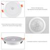 12W AC85?265V LED Ceiling Light Downlight Human Body Sensor Recessed Lamp for Home Indoor (Warm