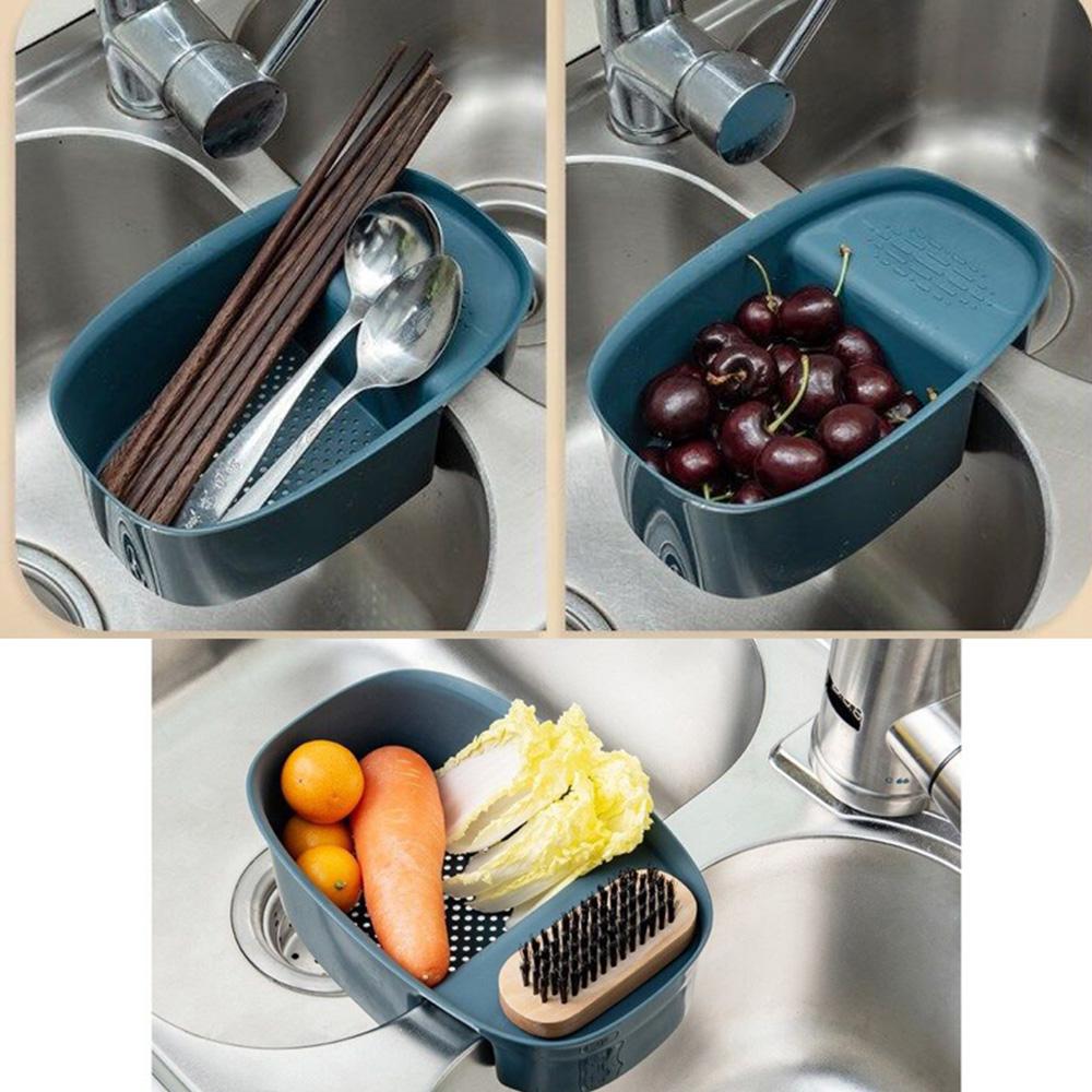 Kitchen Accessories Sink Soap Sponge Holder Utensils Organizer Bag Adjustable SOap Bathroom Hanging Drain Basket Storage Shelf