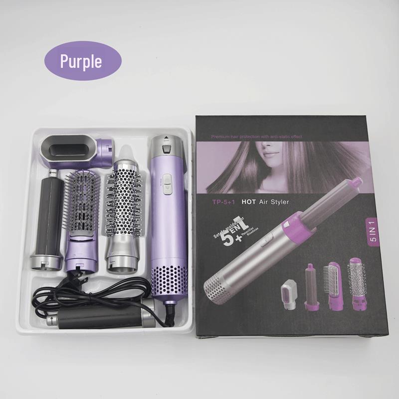 Five-in-One Multifunctional Hair Styler: Curling Iron, Straightener, and Blow Dryer Brush