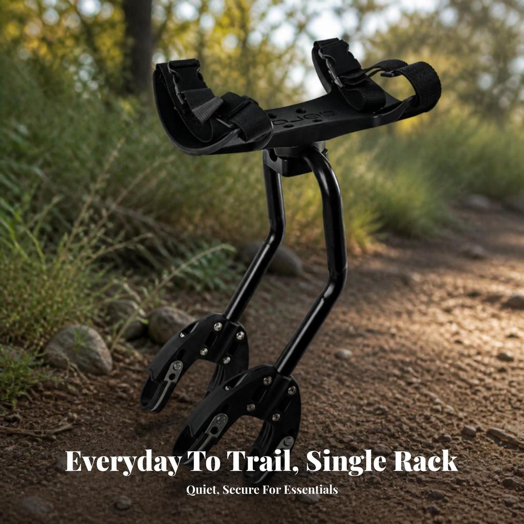 Bike Rear Rack with Rotating Platform Nylon for Cyclists, Commuters