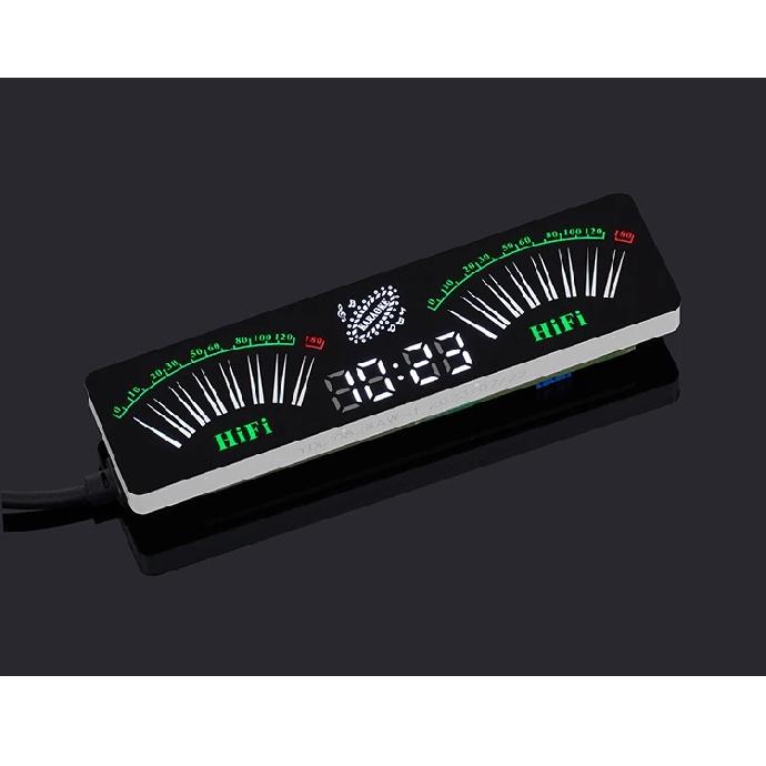 Multi-mode Voice Control Music Spectrum LED Pickup Rhythm Analyzer Light Display Audio Level Indicator VU Meter Atmosphere Lamp