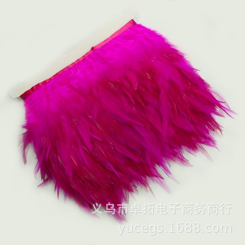 10 Meter 10-15CM 4-6inch Chicken Rooster Tail Feathers Trims Strip for Wedding Party Clothing Rooster Feather Trim