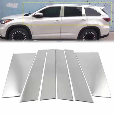 Car Door Window Column Pillar Post Cover Trim Chrome Plated Styling for Toyota Highlander Kluger 2014 2015 2016 2017 2018 2019