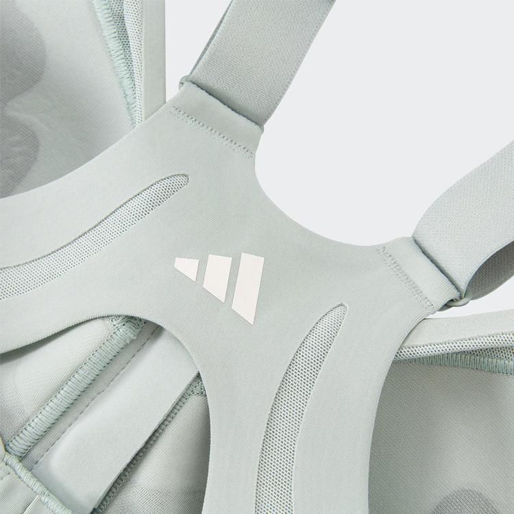 Adidas Easy-Fit Training Bra Solid Logo High-Intensity Sports Quick-Dry Small Wings Fitness Underwear Cool Green Women underwear IZ0273