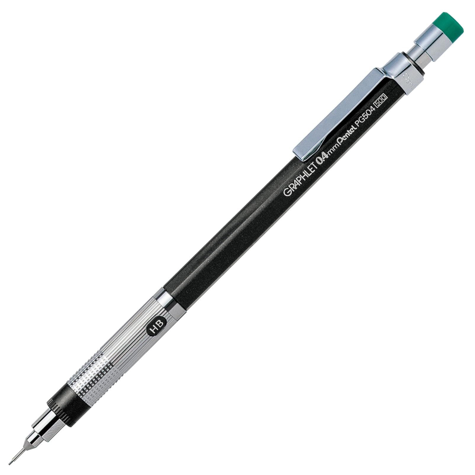 Механический карандаш Pentel Graphlet Metallic PG504-DD, Серый, 0,4 мм чёрный
