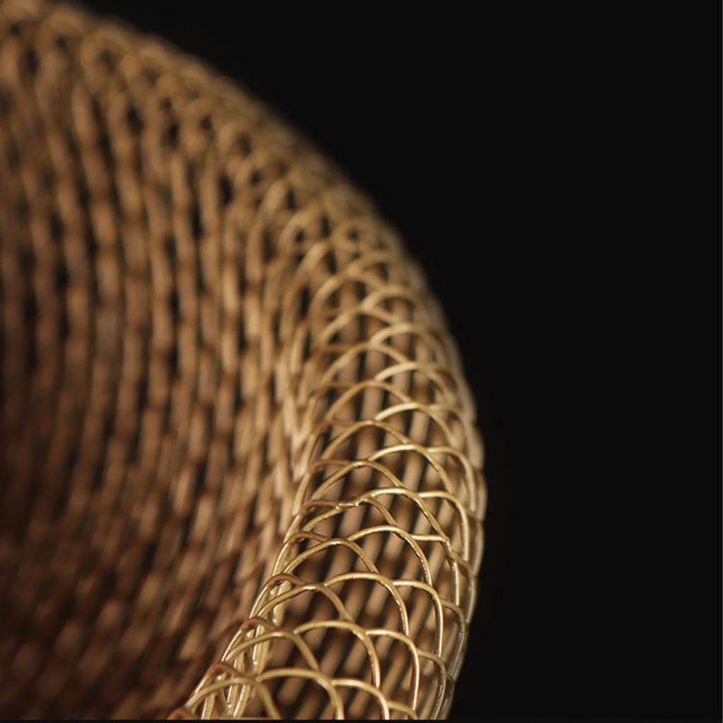Metal Wire Fruit Basket Mesh Design Open Weave Storage Bowl for Kitchen Dining Table Countertop Use Durable Construction