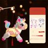 Cartoon Zodiac Horse Lantern PVC Blessing Lantern Kid's Lantern Toy  Celebration Event