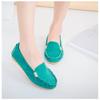 Women's Flat Single Shoes Four Seasons Large Size Bean Shoes Frosted Breathable Shallow Flat Heel Versatile Non-slip Women's Shoes Trend