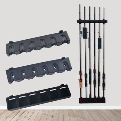6 Hole Fishing Rod Holders Wall Mount Fishing Pole Storage Rack  Fishermen