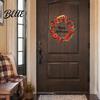Decorative Seasonal Window Film Halloween Wreath Wall Stickers Happy Garland Decals Retro Autumn Pumpkin Stickers & Rose Waterproof PVC Decor