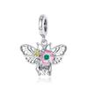 925 Sterling Silver Spring New Animal Beads Fit for Original Bracelet Jewelry Making Butterfly Firefly Chameleon Charms