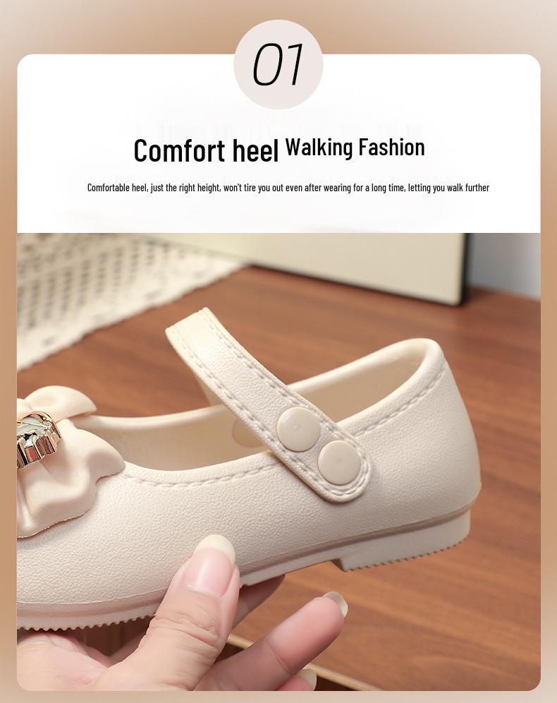 Prinzessinnen-Schleifenschuhe für Mädchen - Rutschfeste, stylische EVA-Flats für Frühling/Herbst