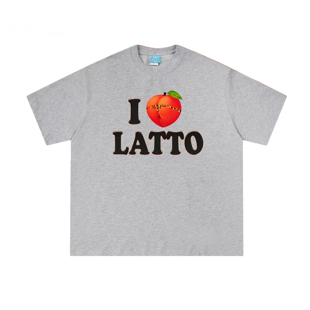 Latto LATTO BABY TEE Summer High Quality Grunge Camisetas Female/Male Graphic Printing T-shirt Round Neck Tops