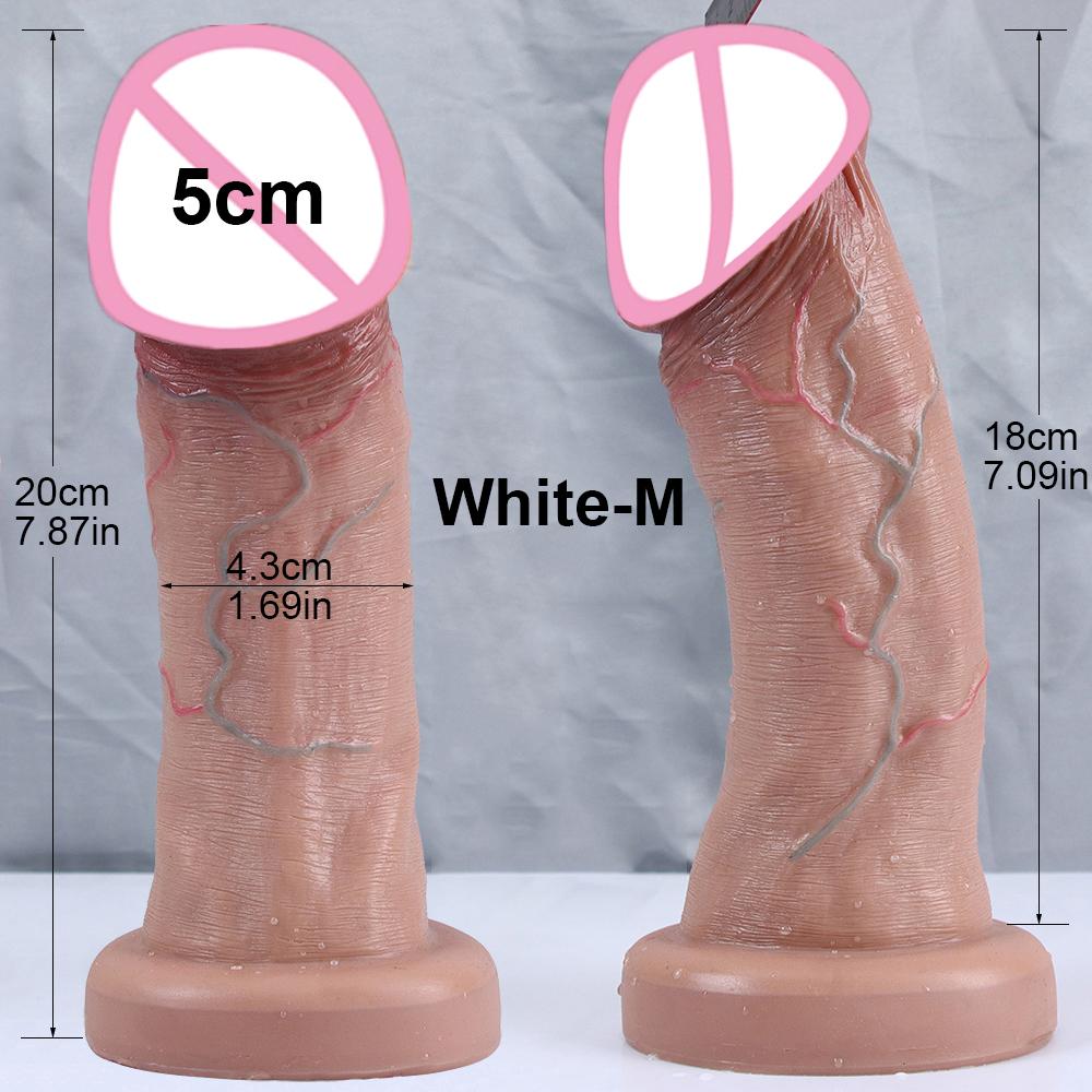 New 7.5cm Big Glans Penis Realistic Dildo Huge Anal Plug Suction Cup Adult Strapon Sex Toys For Woman Vagina Orgasm Masturbation