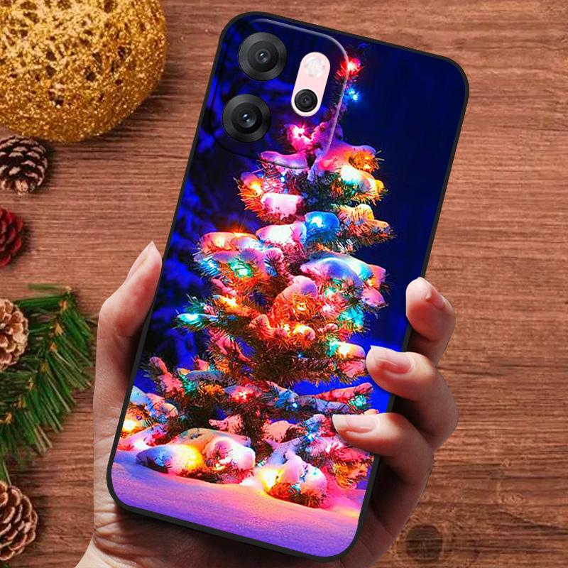 Świąteczne malowane etui na OPPO Reno 14F 14 F Reno14FS Etui Silikonowe Miękkie Etui na Telefon na OPPO Reno 14 13 Pro FS Capa Fundas