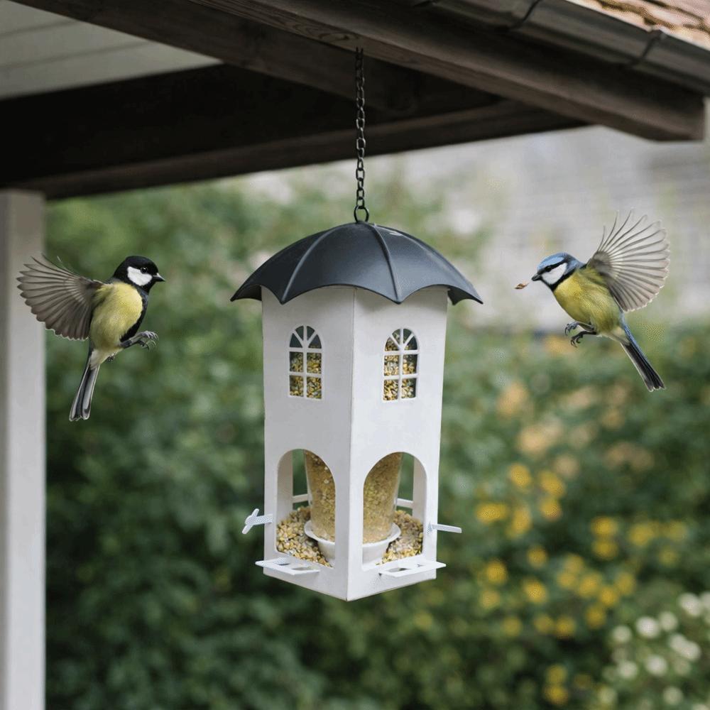 Waterproof Castle Bird Feeder Squirrel Proof Hummingbird Feeder Hanging Bird Feeder Patio