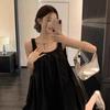 Indifferent Style: Chic Black Tulip Dress - Minimalist, Sleeveless, Loose Fit for 2026 Summer
