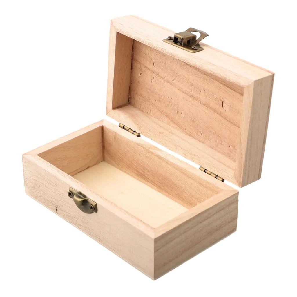 1/3 Stück Holzfarbe Rechteckige Holz-Aufbewahrungsbox Quadratische Klapp-Aufbewahrungsboxen Bastel-Geschenkbox Schmuckbox Organizer-Boxen