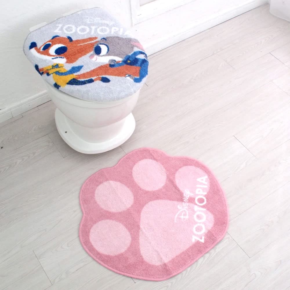 Disney Zootopia Toilet Set Toiletries Toilet Mat for Warm Water Cleaning Toilet Seat Washlet Toilet Cover Character Nick Judy Goods 2-Piece SB-599-D