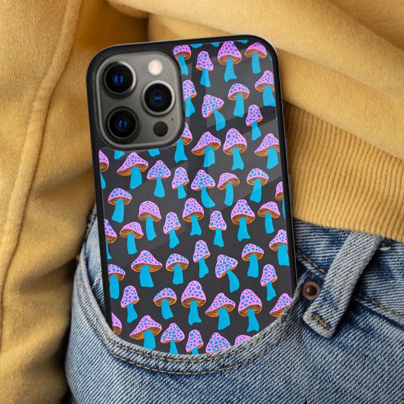 Mushroom Soft Phone Case for iPhone 17 Air 16e Pro max 15 Pro 13 14 Plus 11 12 MagSafe Magnetic Coque