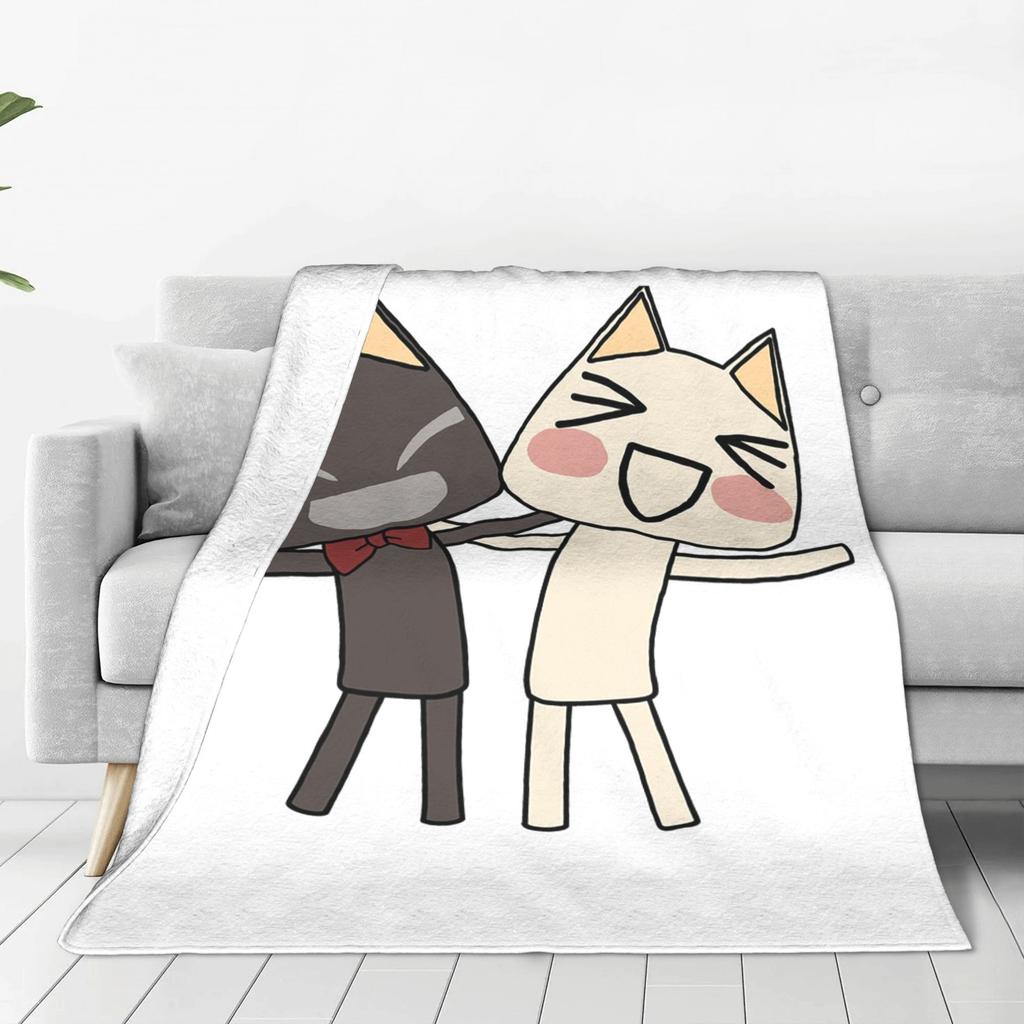 Flannel Throw Blanket Kuro and Toro Warm Plush Blankets Soft Bedspread for Bed Living room Home Picnic Sofa