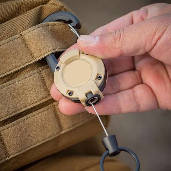 Fly Fishing Retractor Badge Reel with Wire Rope Multipurpose 360-Degree Rotation