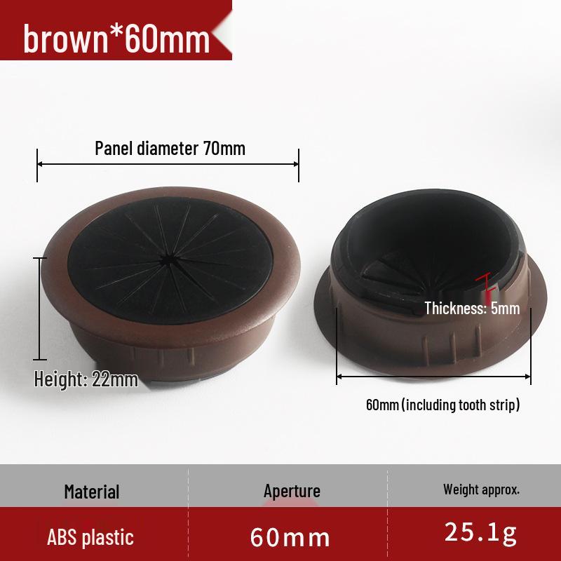 Round Desktop Wire Grommet Cover for Cable Management