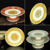 1 Pcs Ceramic Colored Painting for Fruit Plate Lotus Flower High Leg  Sum Tribute Dish Buddhist Hall Supplies Buddhist Offerings