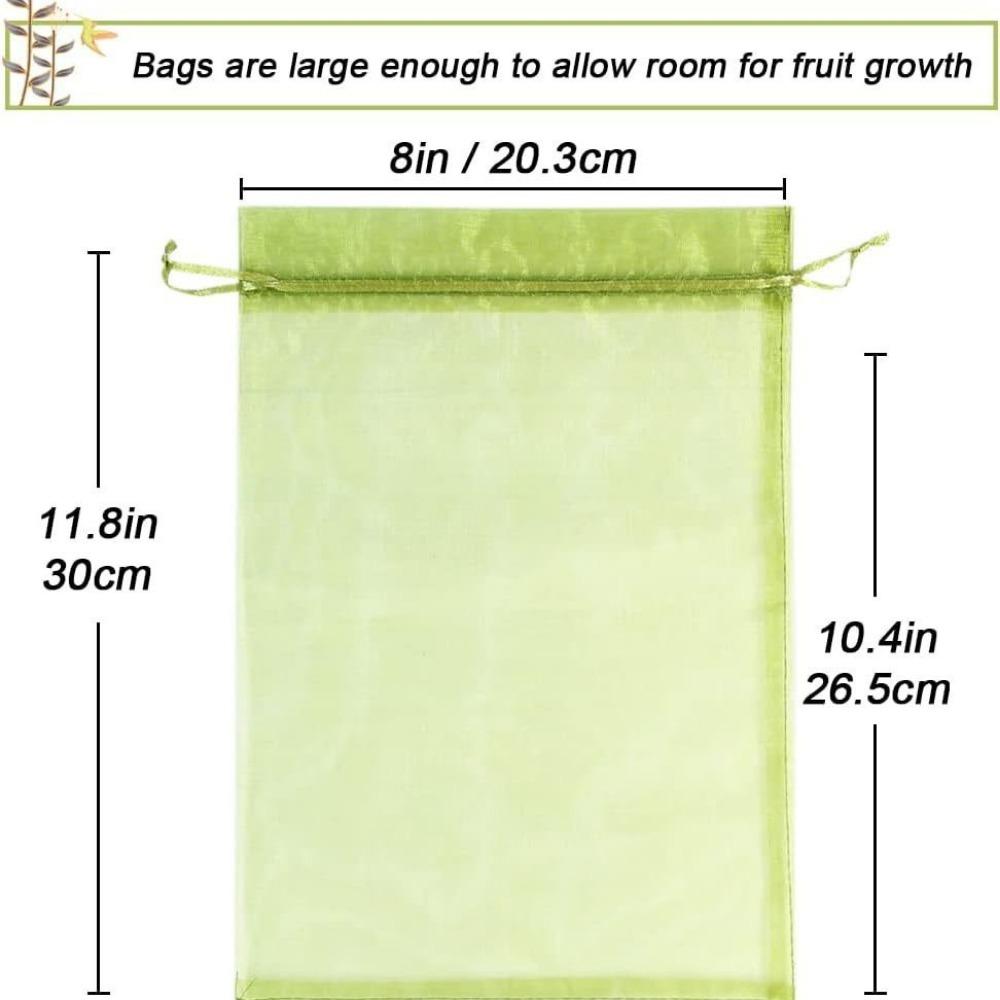 50PC Fruit Grape Protection Bags With Drawstring Fruit Netting Bags for Grapes Mango Veggies Reusable Pest Barrier Plant Bags