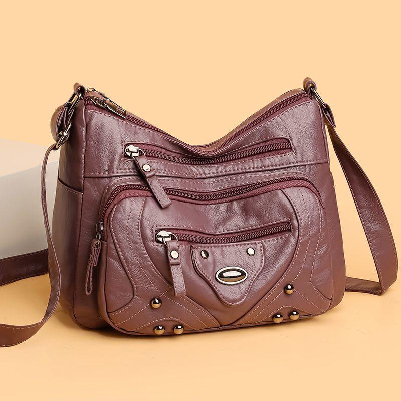 Mehrschichtige Damen Vielseitige Modische Große Kapazität Mittelalterliche Ein-Schulter Crossbody-Tasche