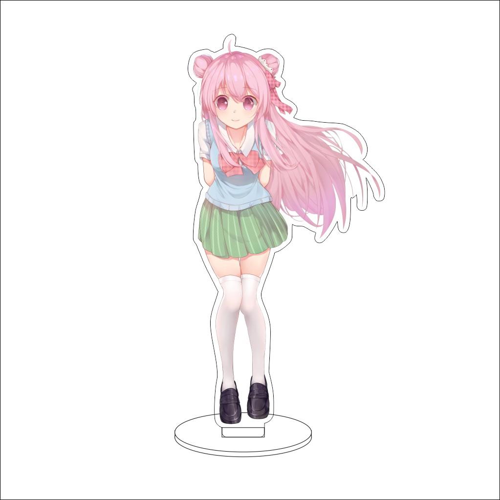16CM Anime Happy Sugar Life Cosplay Ornaments Matsuzaka Satou Koube Shio Koube Asahi Acrylic Stand Figure Stand Halloween Gifts