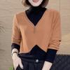 Early Spring New Long-sleeved Half-high Neck Versatile Fashionable T-shirt Slim and Warmth, Slim Base Top for Women