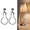 Bulb Clip Adapter Metal Wire Rust Proof Clip On Bulb Lampshade Holder with Finial Top for Table Lamp Floor Lamp 2pcs