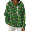 Women's Fashion Casual Christmas Print Pullover Long-Sleeve Hooded Sweatshirt