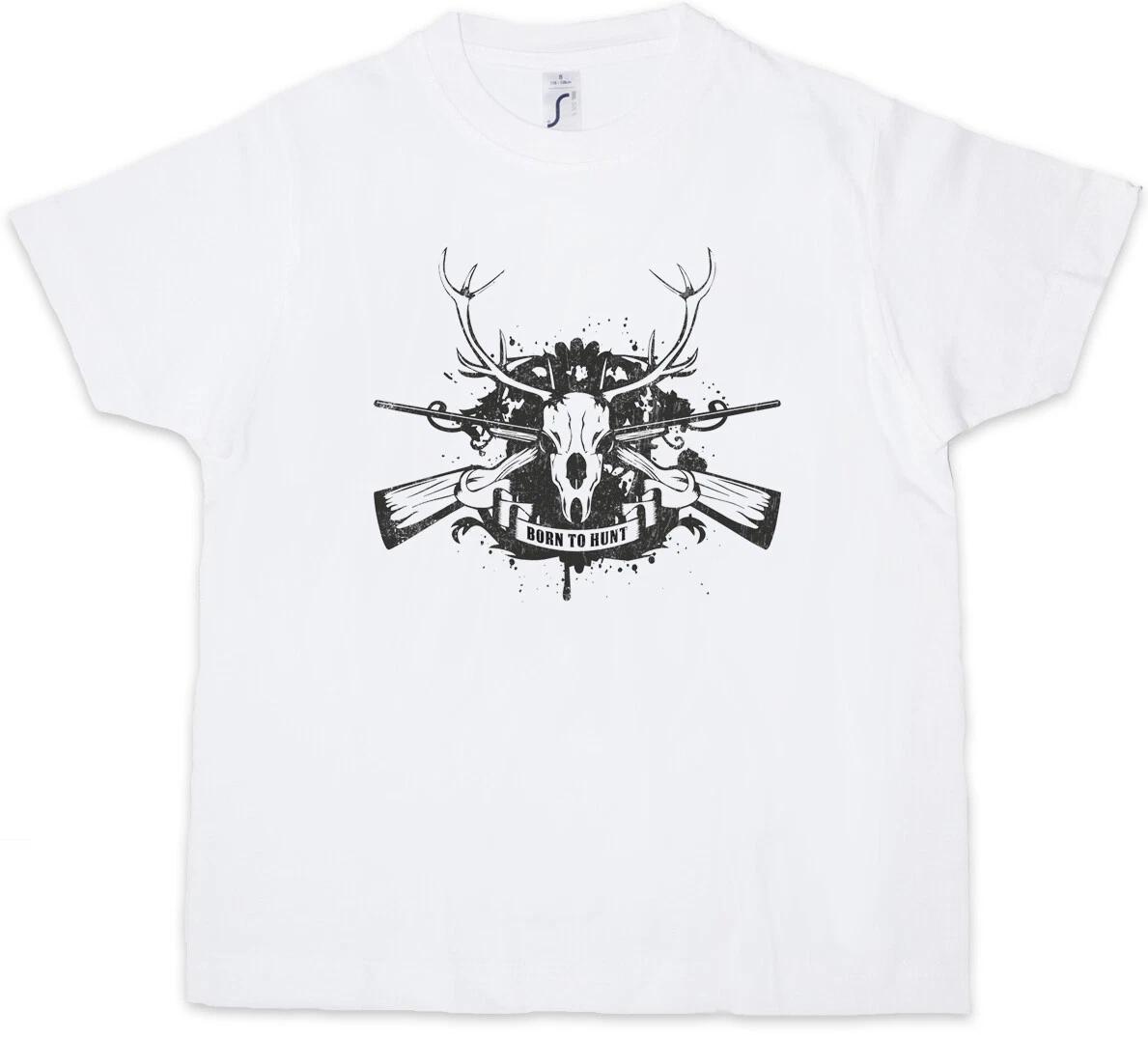 BORN TO HUNT Kids Boys kids boys T-Shirt Hunter Deer Bear Hunting Sport Rack Rifle Gun 150