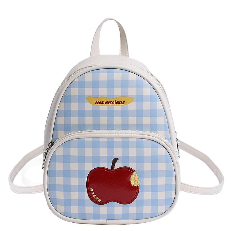 Cute Plaid Backpack Women's New Niche Design Travel Bag College Style School Bag Tide