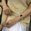 Niche High-End Cold Wind Irregular Copper Plated Platinum Inlaid Black Agate Ring, Unique Personality Trend Ring