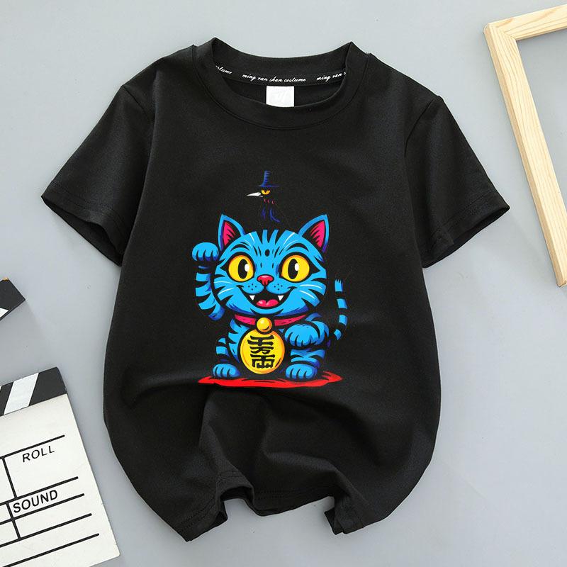 Summer Round Neck 3D Printed Top Fashionable Casual Short Sleeved Children's Boy and Girl Kids Unisex T-shirts
