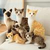 25/30/40cm Stuffed Lifelike Siamese Cats Plush Toy Simulation American Shorthair Cute Cat Doll Pet Toys Home Decor Gift For Girl