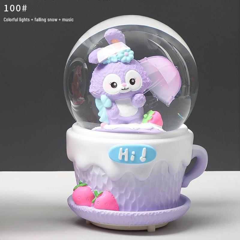 Mermaid Crystal Ball Music Box - Luminous Snow Globe, Perfect Birthday or Creative Valentine's Gift for Girlfriends.