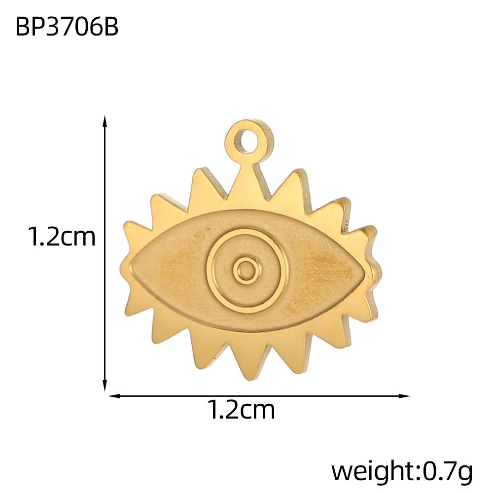 

CARLIDANA Gold Plated Sun Moon Unicorn Inset Stone Charms Heart Eye Star Pendant DIY Jewelry Making Stainless Steel Accessories