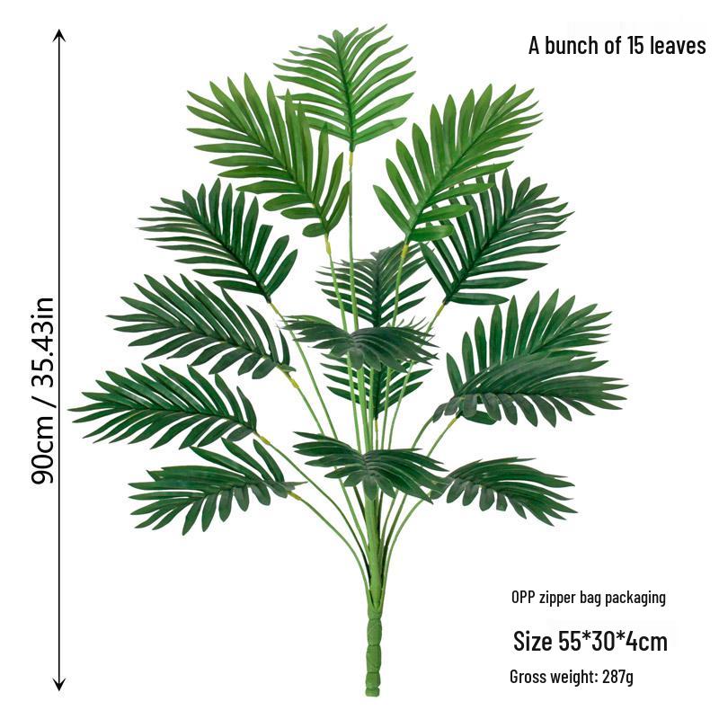 Areca Palm Green Plant Simulation with Potted Palm Leaves for Indoor/Outdoor Decoration – Fake Tree Bonsai Ornament